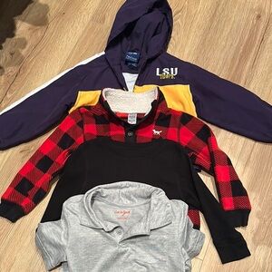 Red and Black Checkered Kids Top